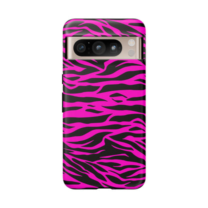 Pink Phone Case Tough Tiger Print, Mobile Phone Case, JSCHAFFA.com