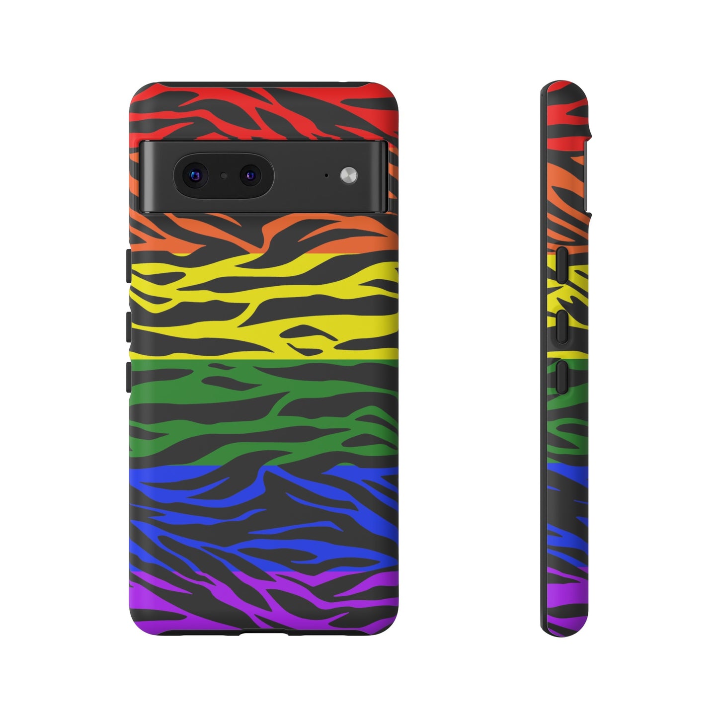 Pride LGBT Rainbow Discrete Tough Phone Case Tiger Print, Phone Case, JSCHAFFA.com