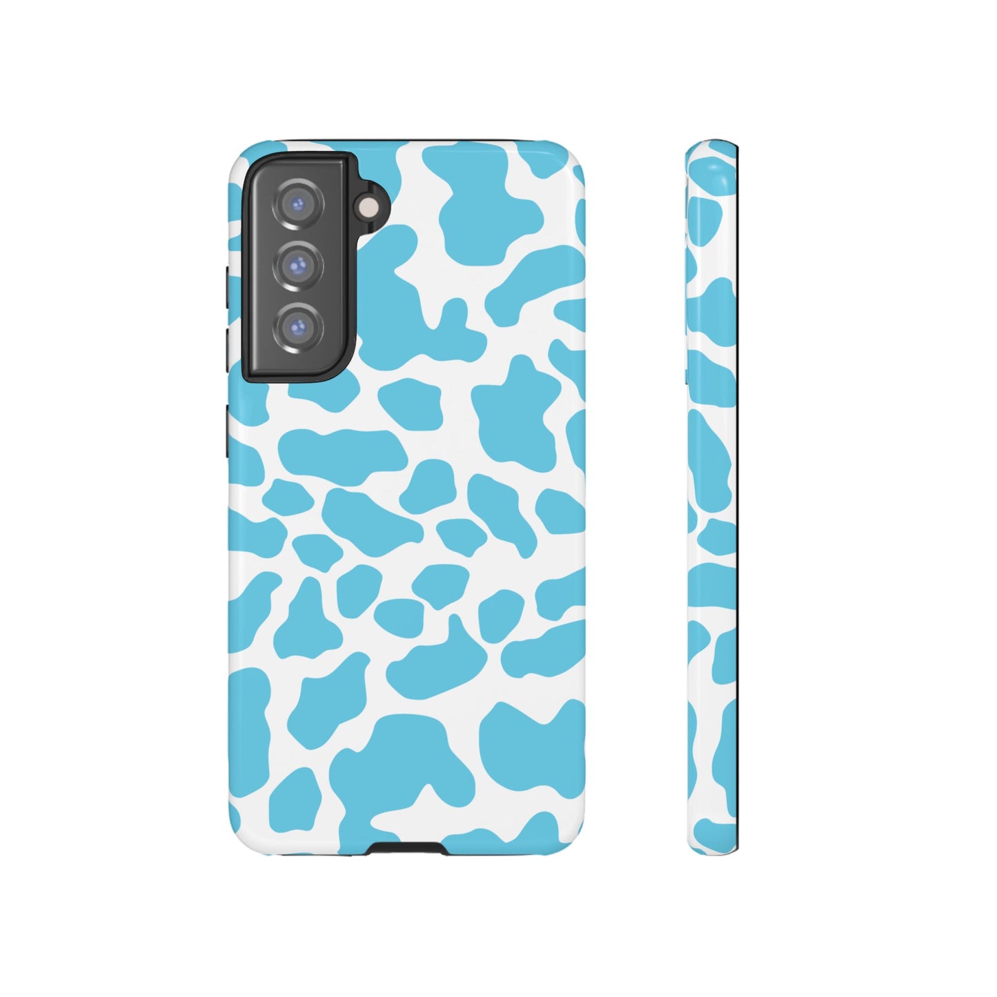 Blue Cow print phone case iPhone Samsung Google