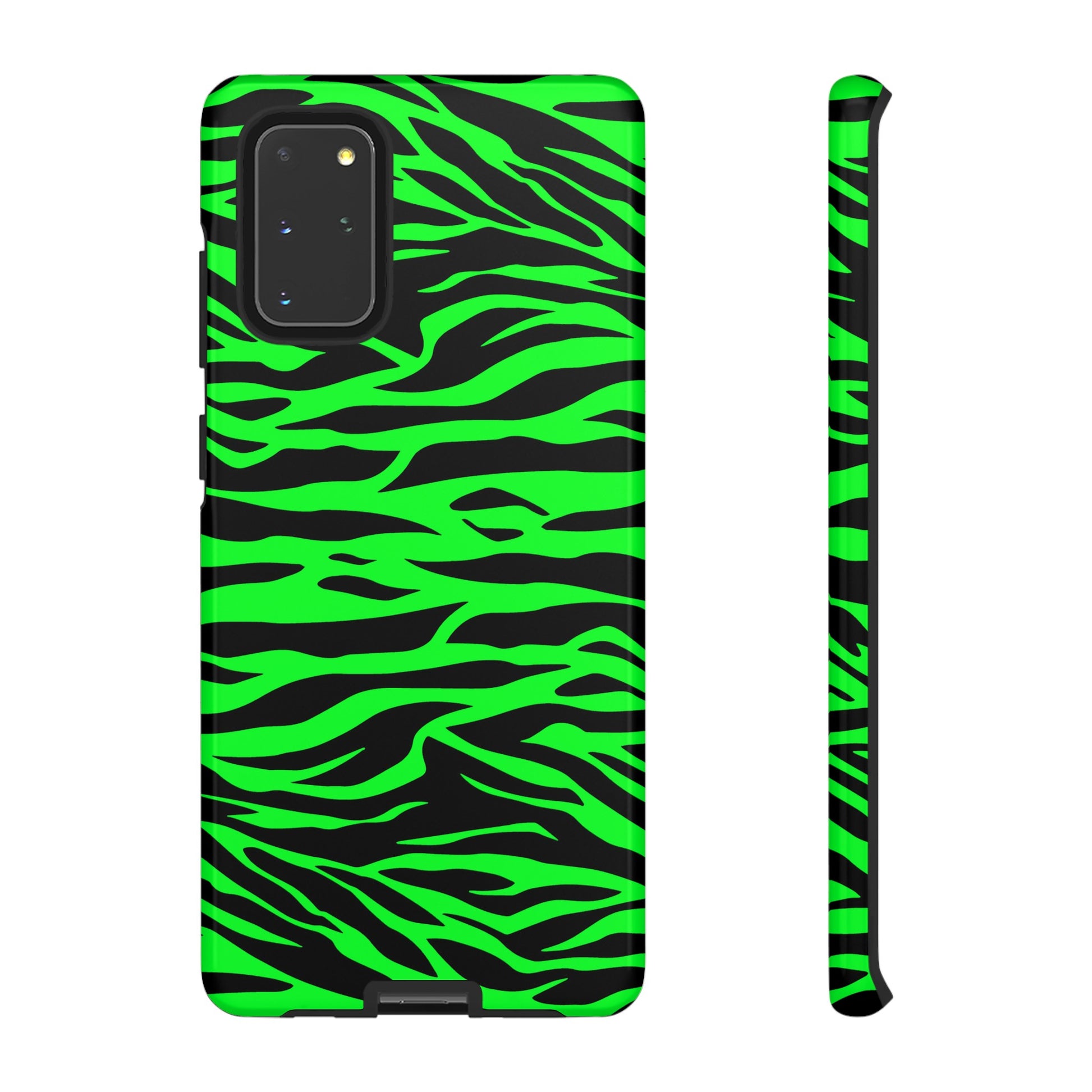 Green Cute Wild Tiger Print Pattern Tough Phone Case, Phone Case, JSCHAFFA.com