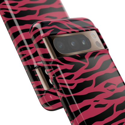 Viva Magenta Cute Wild Tiger Print Pattern Tough Phone Case