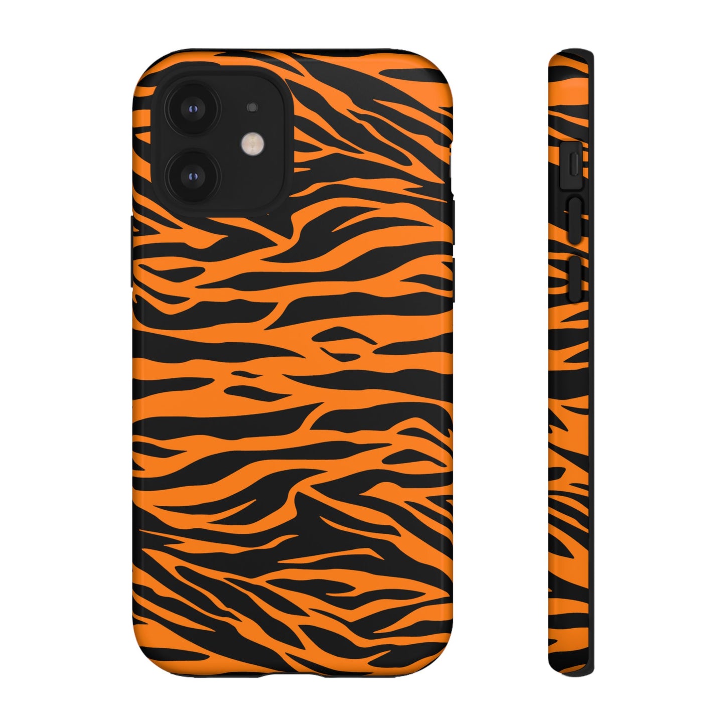 Orange Cute Wild Tiger Print Pattern Tough Phone Case.