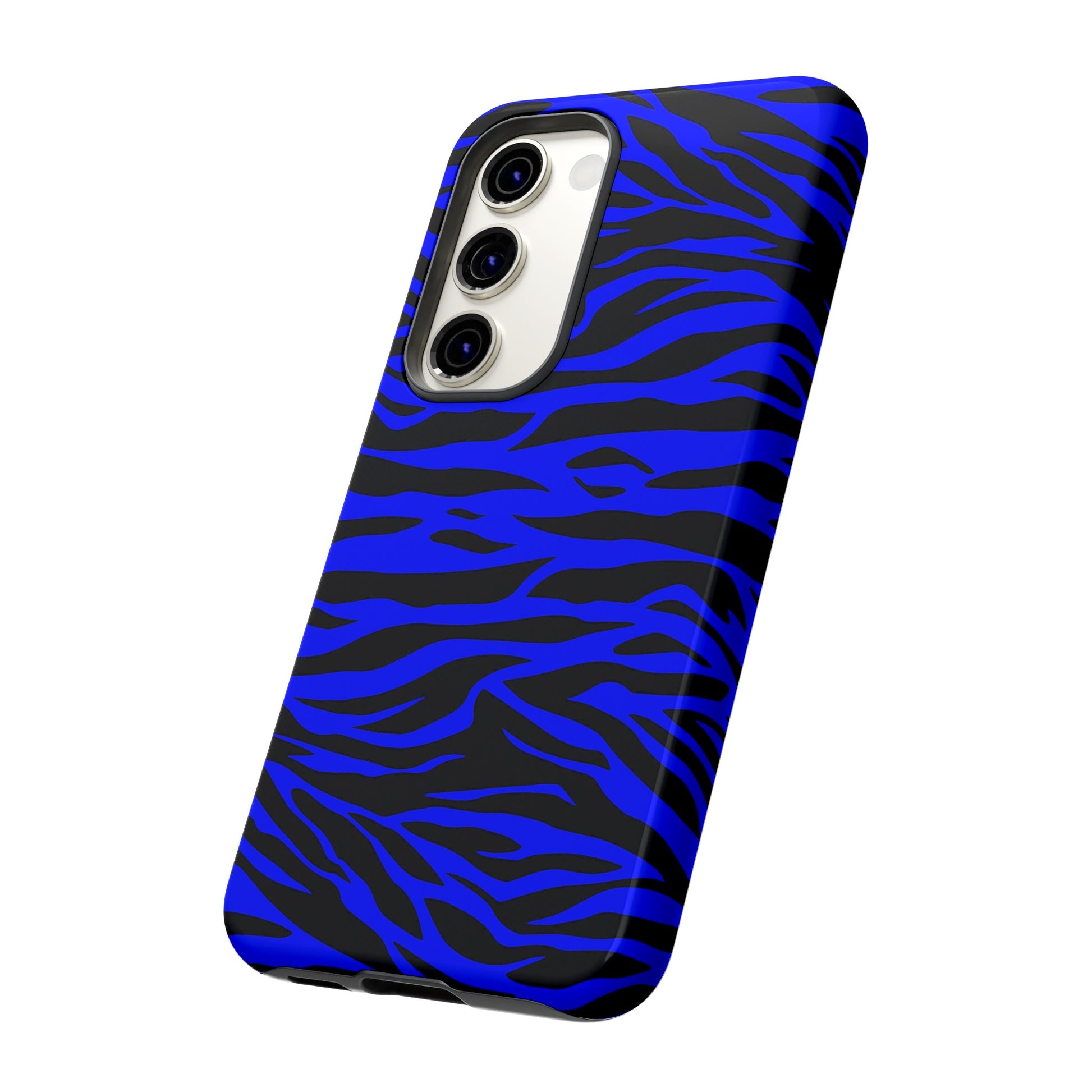 Blue Wild Tiger Print Pattern Tough Phone Case To protect your Phone, Phone Case, JSCHAFFA.com