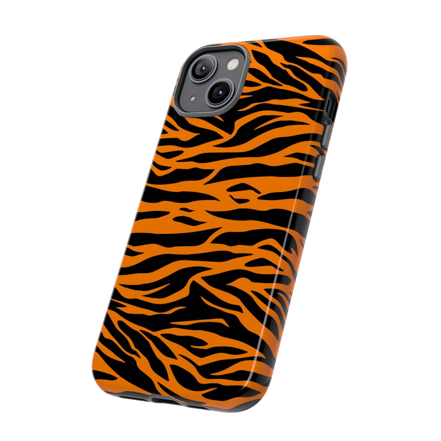 Orange Cute Wild Tiger Print Pattern Tough Phone Case., Phone Case, JSCHAFFA.com