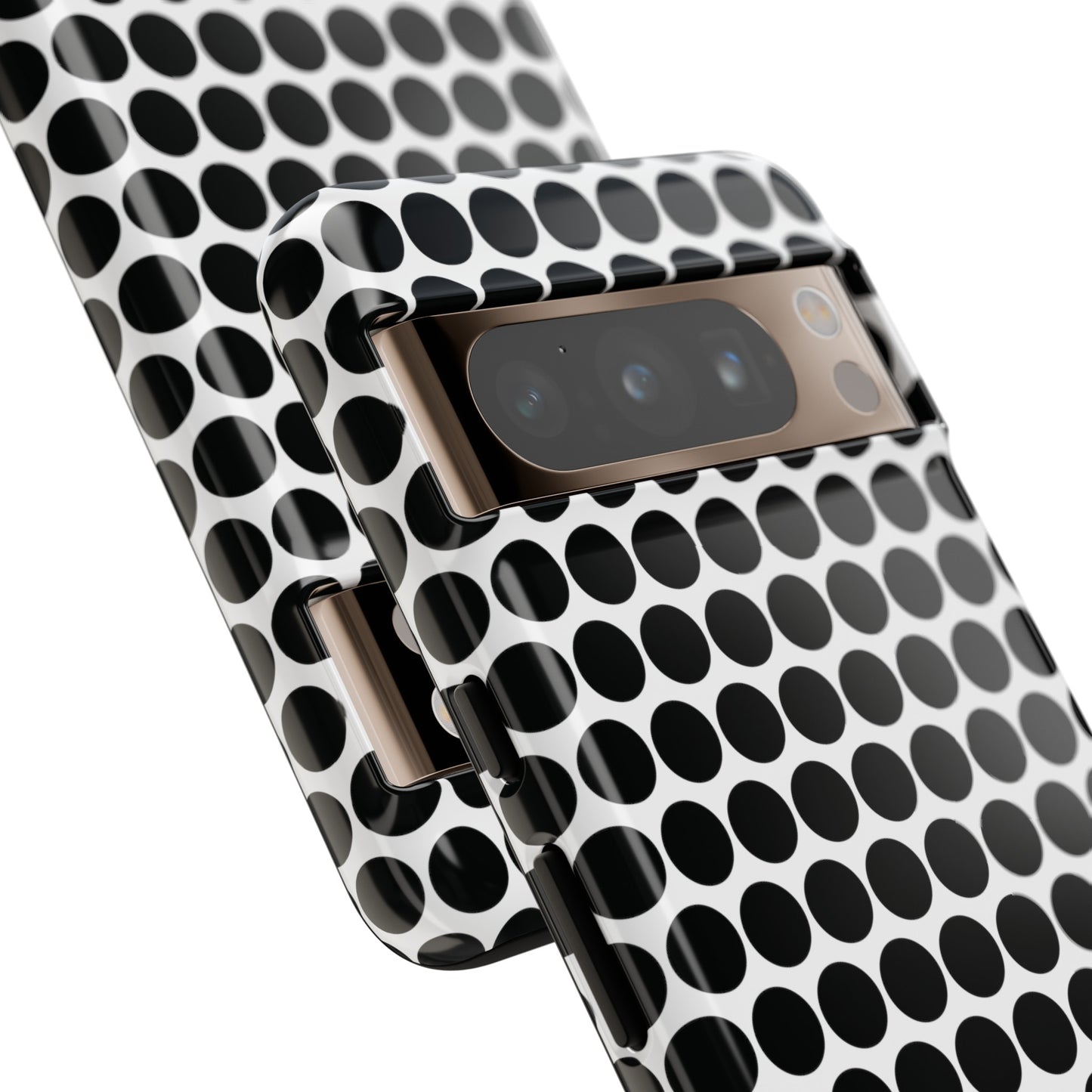 Cute Black White Polkadot Tough Case for iPhone, Samsung, Google, Phone Case, JSCHAFFA.com