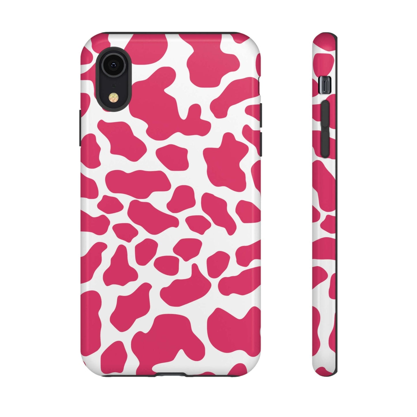 Pink Cow Print Cellphone Case iPhone Samsung Google, Phone Case, JSCHAFFA.com