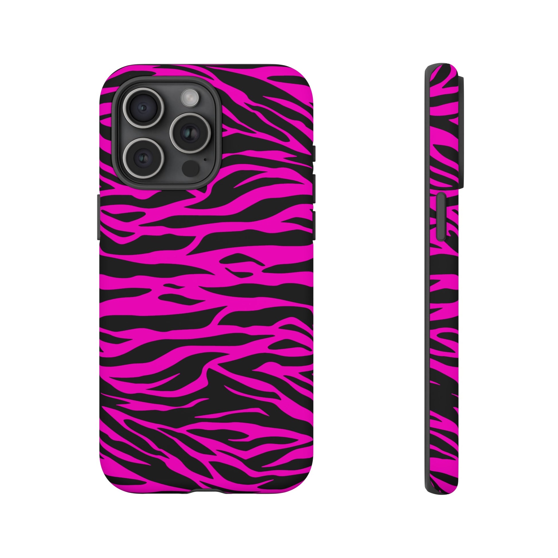 Pink Phone Case Tough Tiger Print, Mobile Phone Case, JSCHAFFA.com