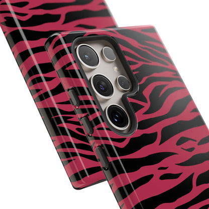 Viva Magenta Cute Wild Tiger Print Pattern Tough Phone Case