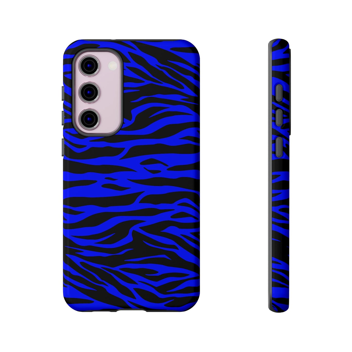 Blue Wild Tiger Print Pattern Tough Phone Case To protect your Phone