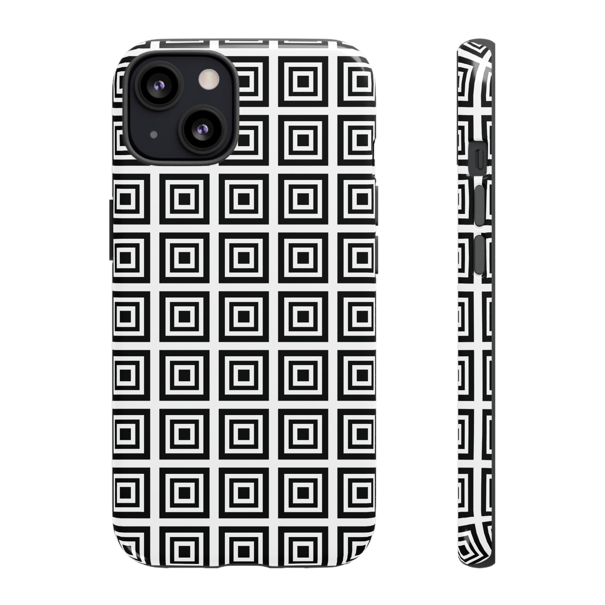 Cute Square Black and With Tough Phone Case, Phone Case, JSCHAFFA.com