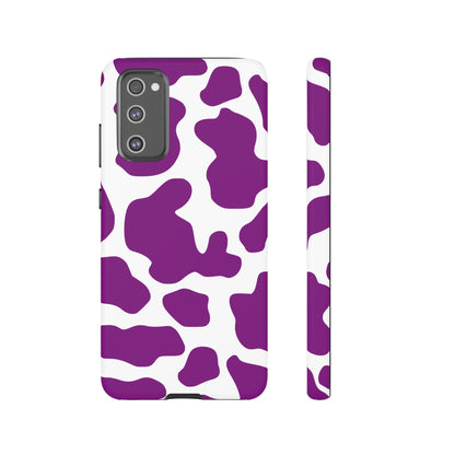 Purple Cow print phone Case iPhone Samsung Google, Phone Case, JSCHAFFA.com