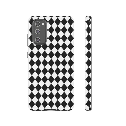 White and Black Dimond Tough phone Case Cover | iPhone | Google | Samsung