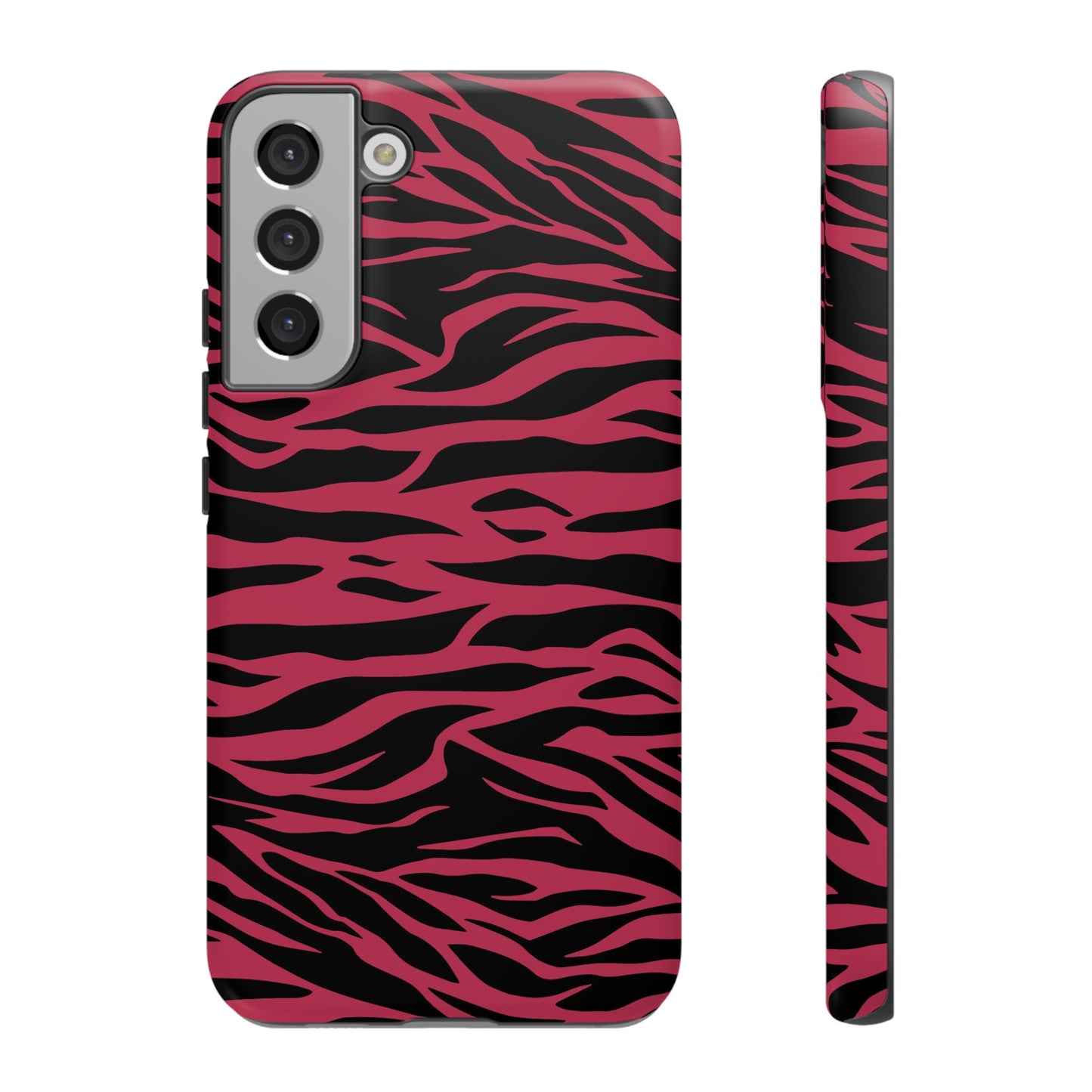 Viva Magenta Cute Wild Tiger Print Pattern Tough Phone Case, Phone Case, JSCHAFFA.com