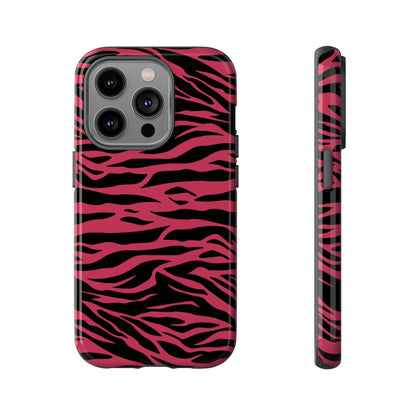 Viva Magenta Cute Wild Tiger Print Pattern Tough Phone Case