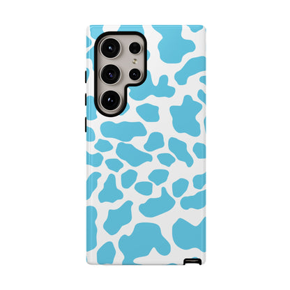 Blue Cow print phone case iPhone Samsung Google