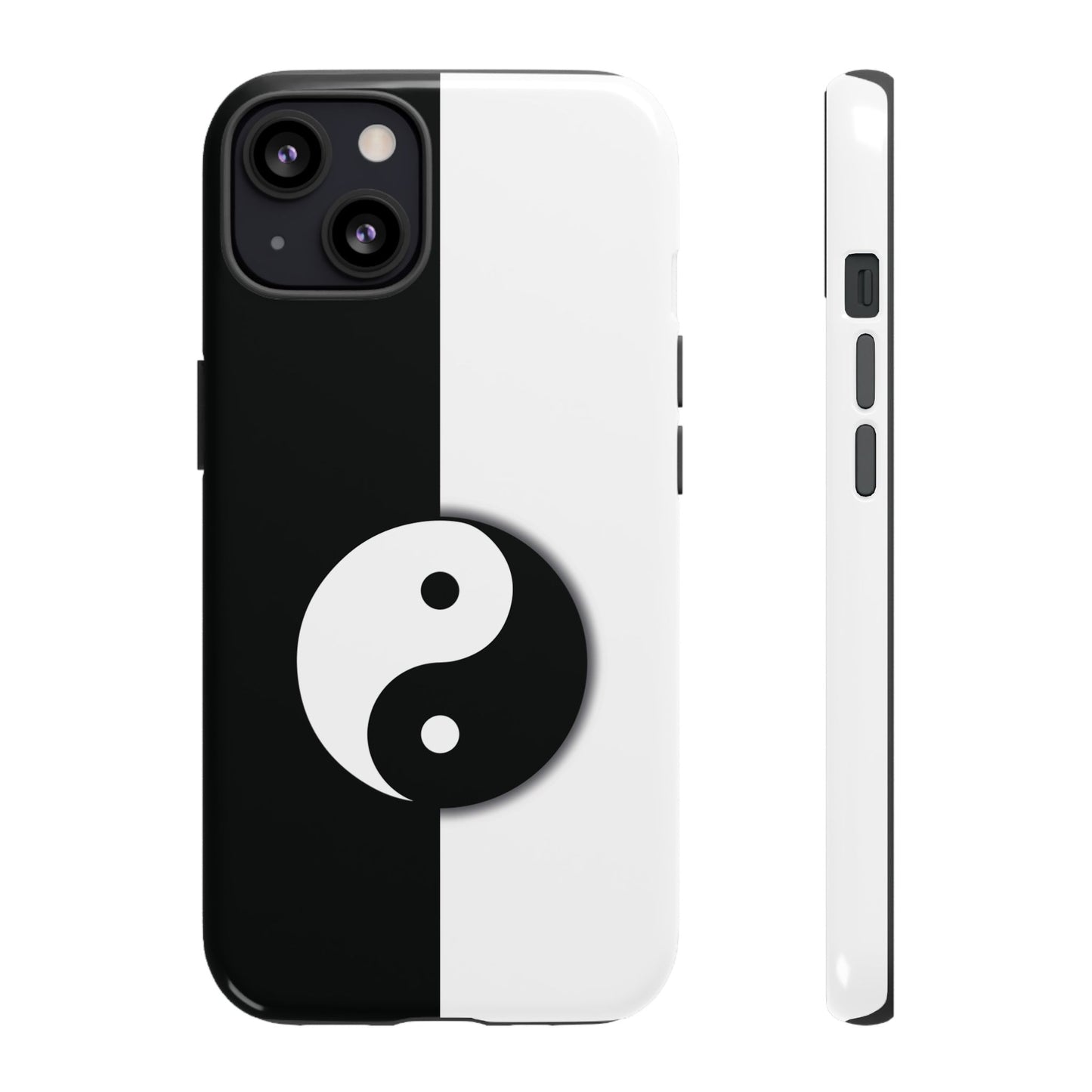 Yin Yang Black and White Tough Phone Case for iPhone, Google, Samsung Phones