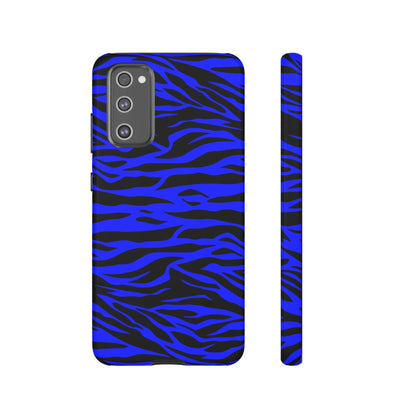 Blue Wild Tiger Print Pattern Tough Phone Case To protect your Phone