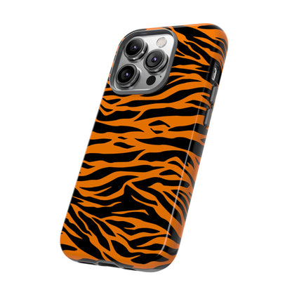 Orange Cute Wild Tiger Print Pattern Tough Phone Case., Phone Case, JSCHAFFA.com