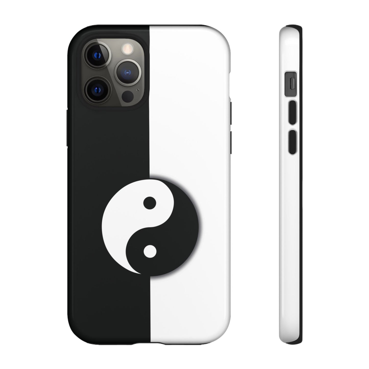 Yin Yang Black and White Tough Phone Case for iPhone, Google, Samsung Phones