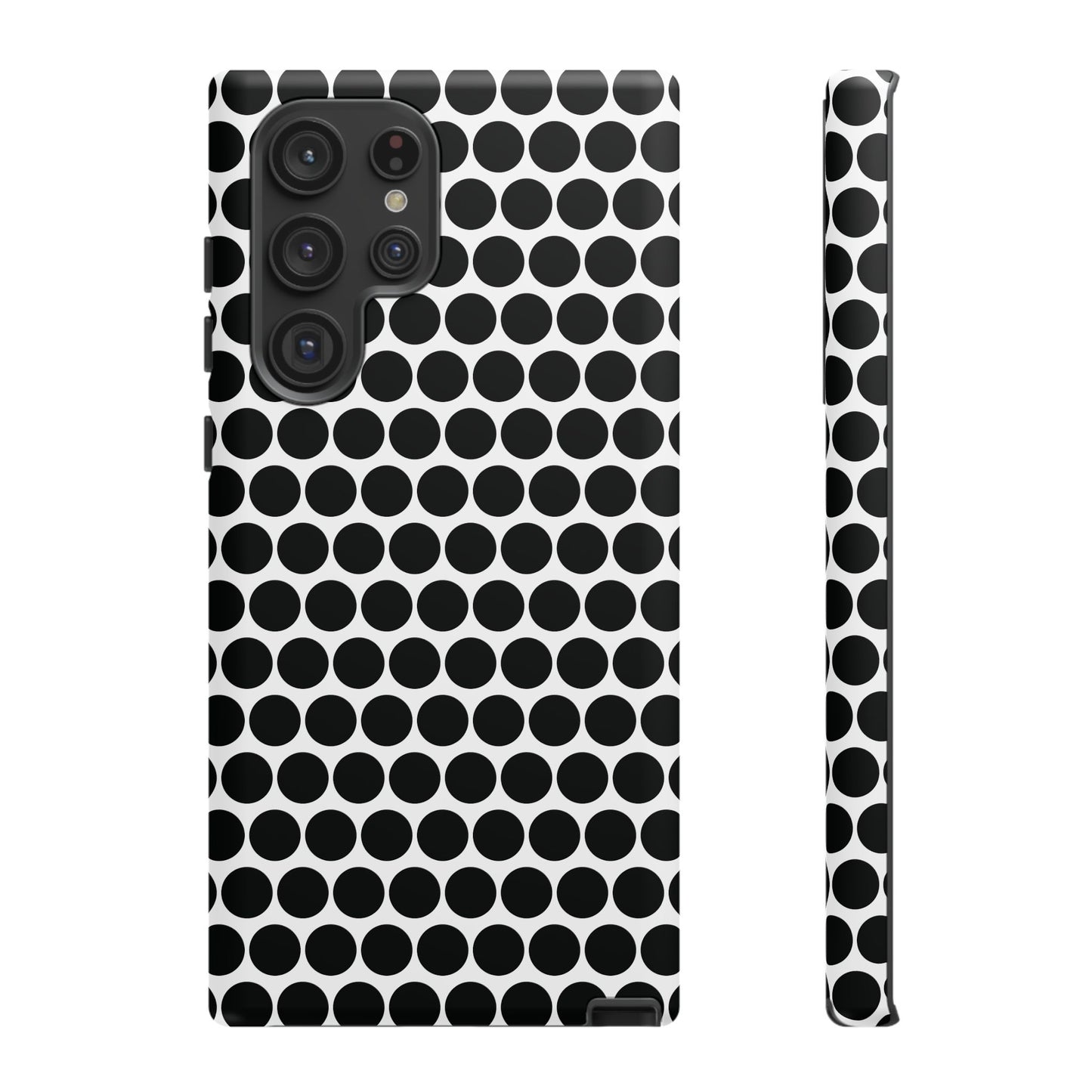 Cute Black White Polkadot Tough Case for iPhone, Samsung, Google