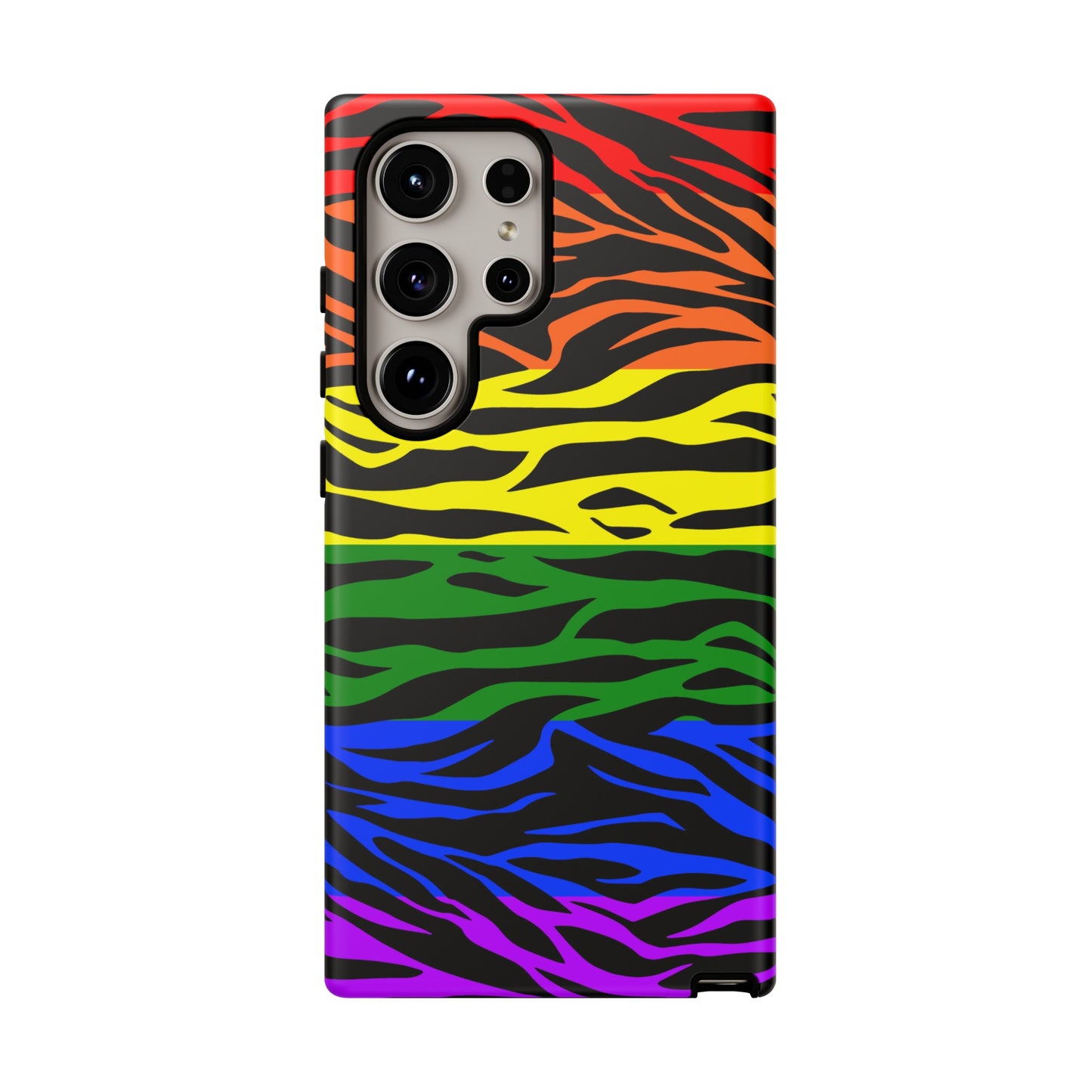 Pride LGBT Rainbow Discrete Tough Phone Case Tiger Print, Phone Case, JSCHAFFA.com