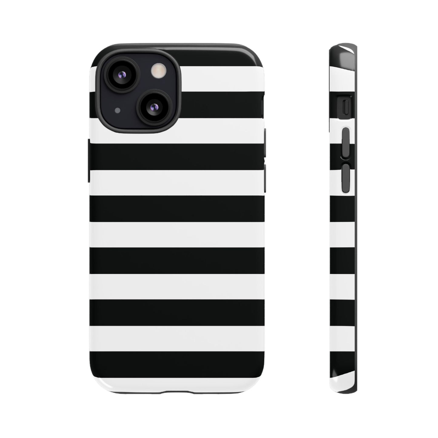 Black and White Stripe Tough Phone Case