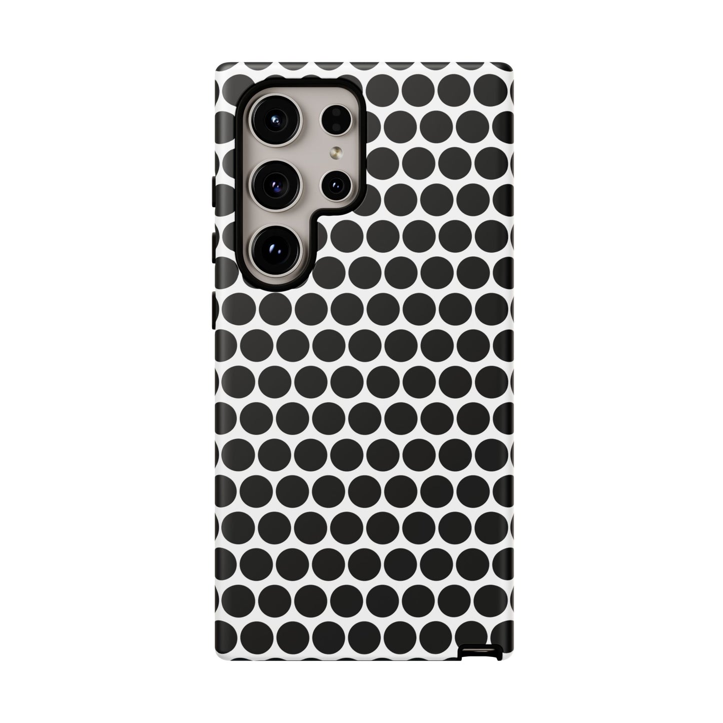 Cute Black White Polkadot Tough Case for iPhone, Samsung, Google