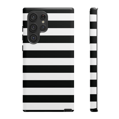 Black and White Stripe Tough Phone Case, Phone Case, JSCHAFFA.com