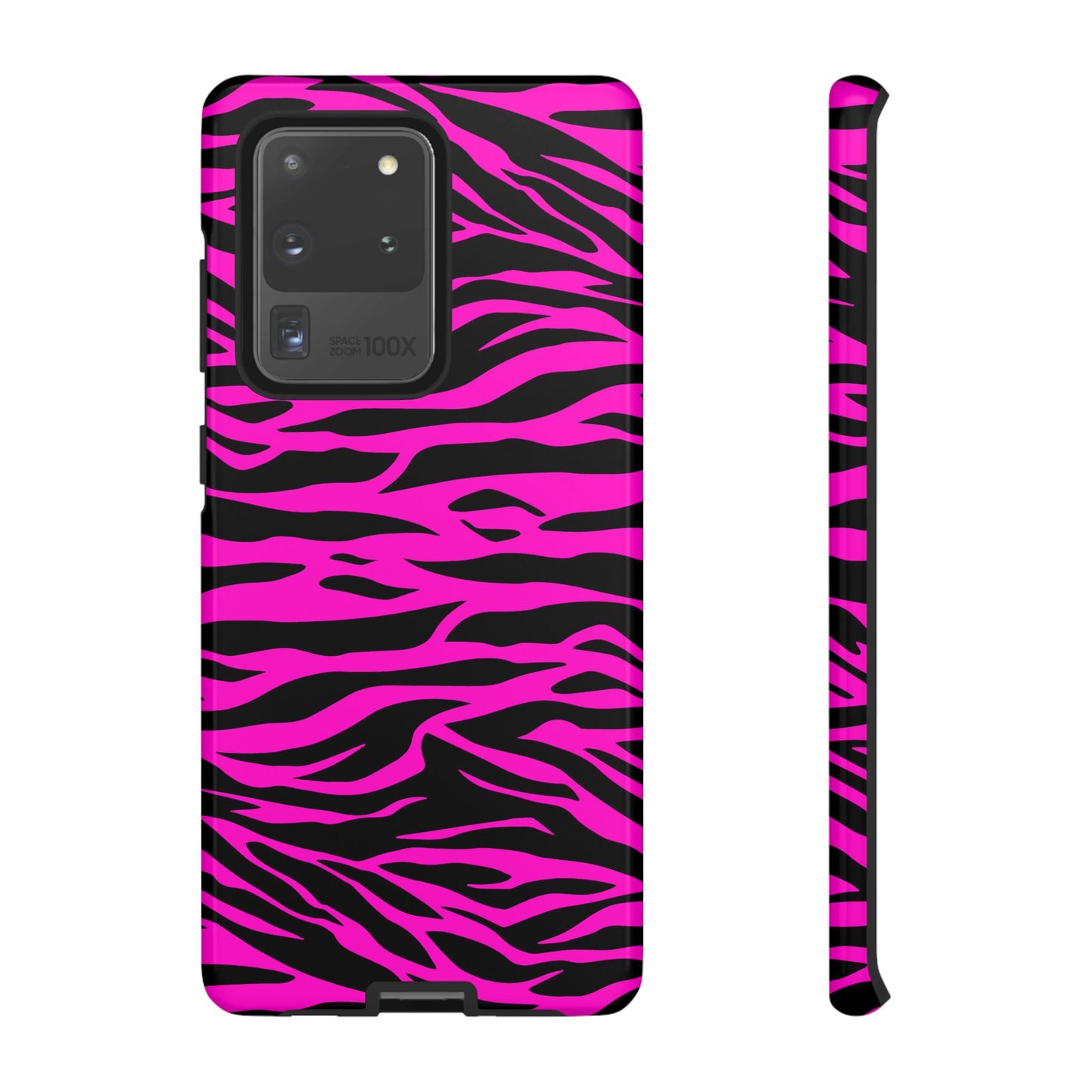 Pink Phone Case Tough Tiger Print