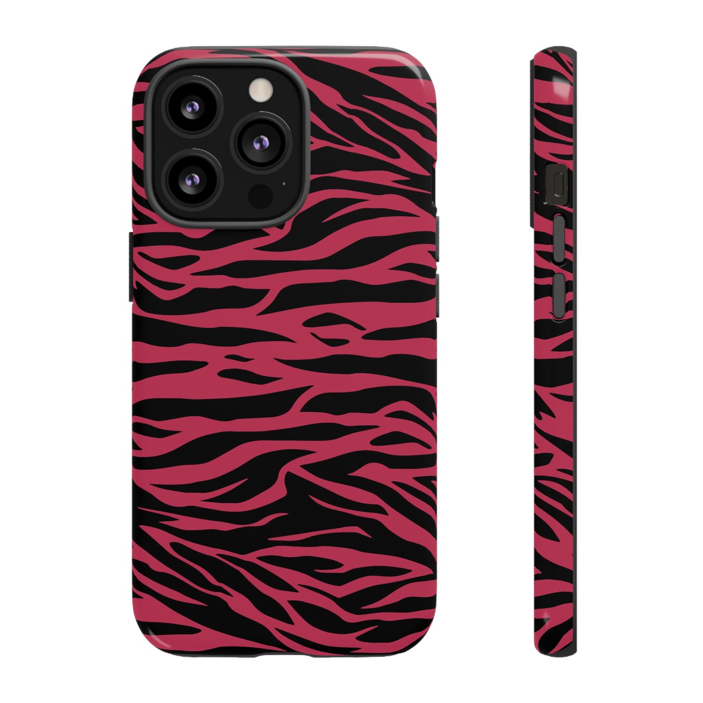 Viva Magenta Cute Wild Tiger Print Pattern Tough Phone Case