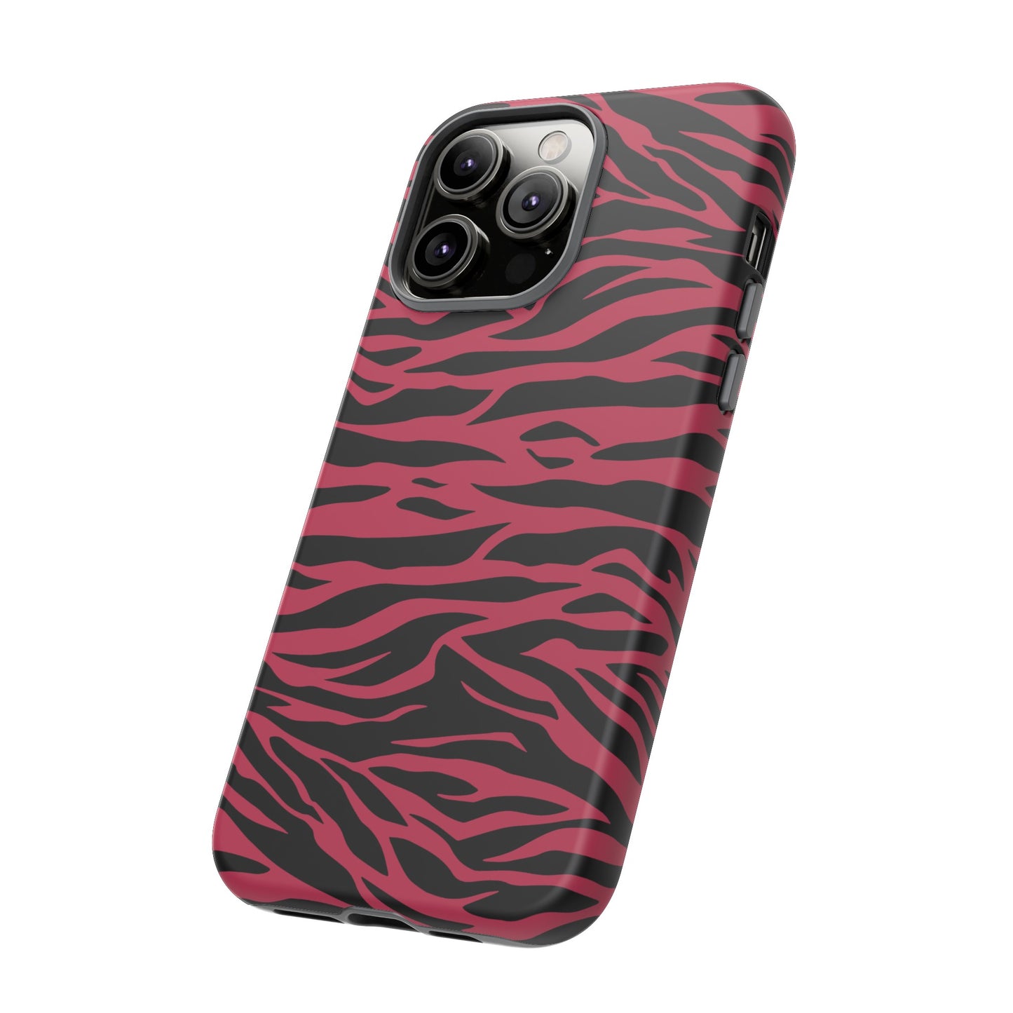 Viva Magenta Cute Wild Tiger Print Pattern Tough Phone Case, Phone Case, JSCHAFFA.com