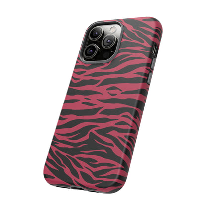 Viva Magenta Cute Wild Tiger Print Pattern Tough Phone Case, Phone Case, JSCHAFFA.com