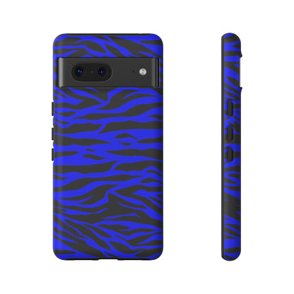 Blue Wild Tiger Print Pattern Tough Phone Case To protect your Phone, Phone Case, JSCHAFFA.com