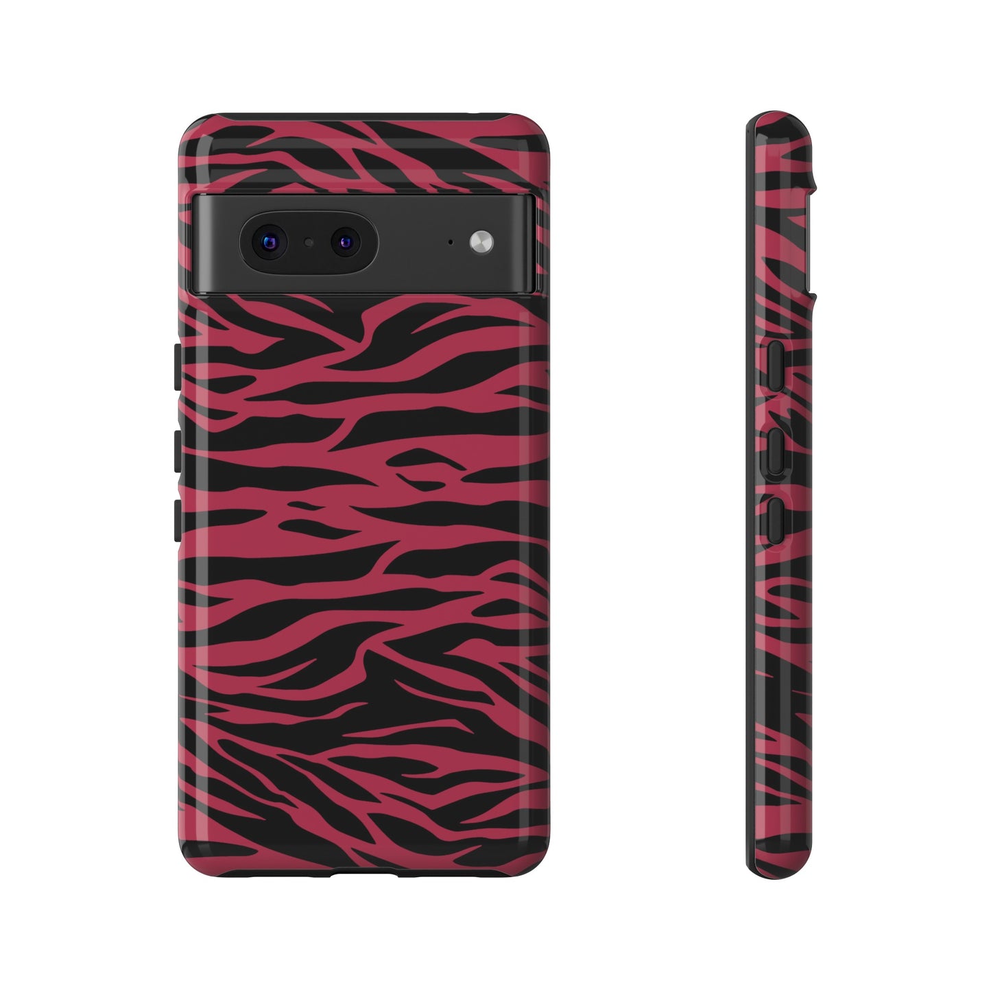 Viva Magenta Cute Wild Tiger Print Pattern Tough Phone Case, Phone Case, JSCHAFFA.com