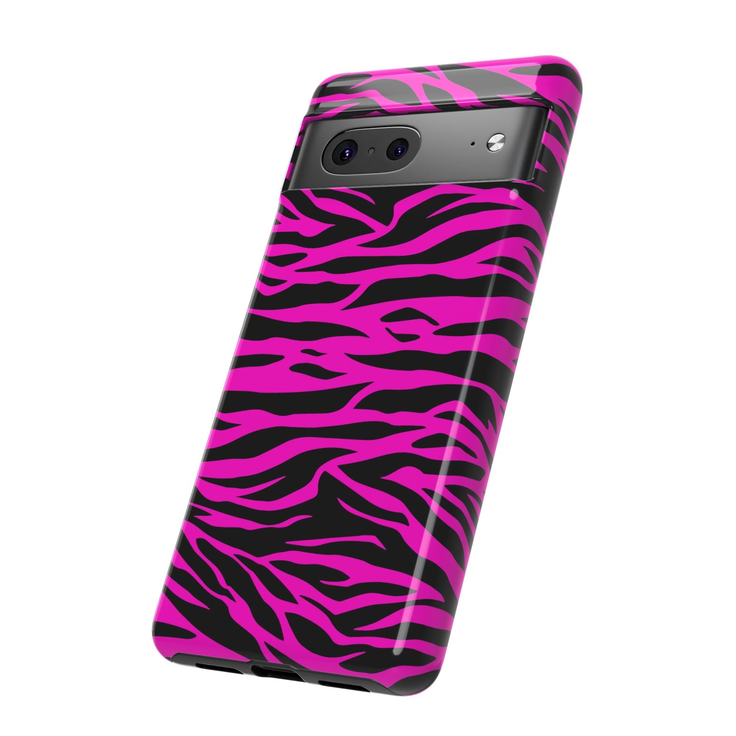 Pink Phone Case Tough Tiger Print, Mobile Phone Case, JSCHAFFA.com