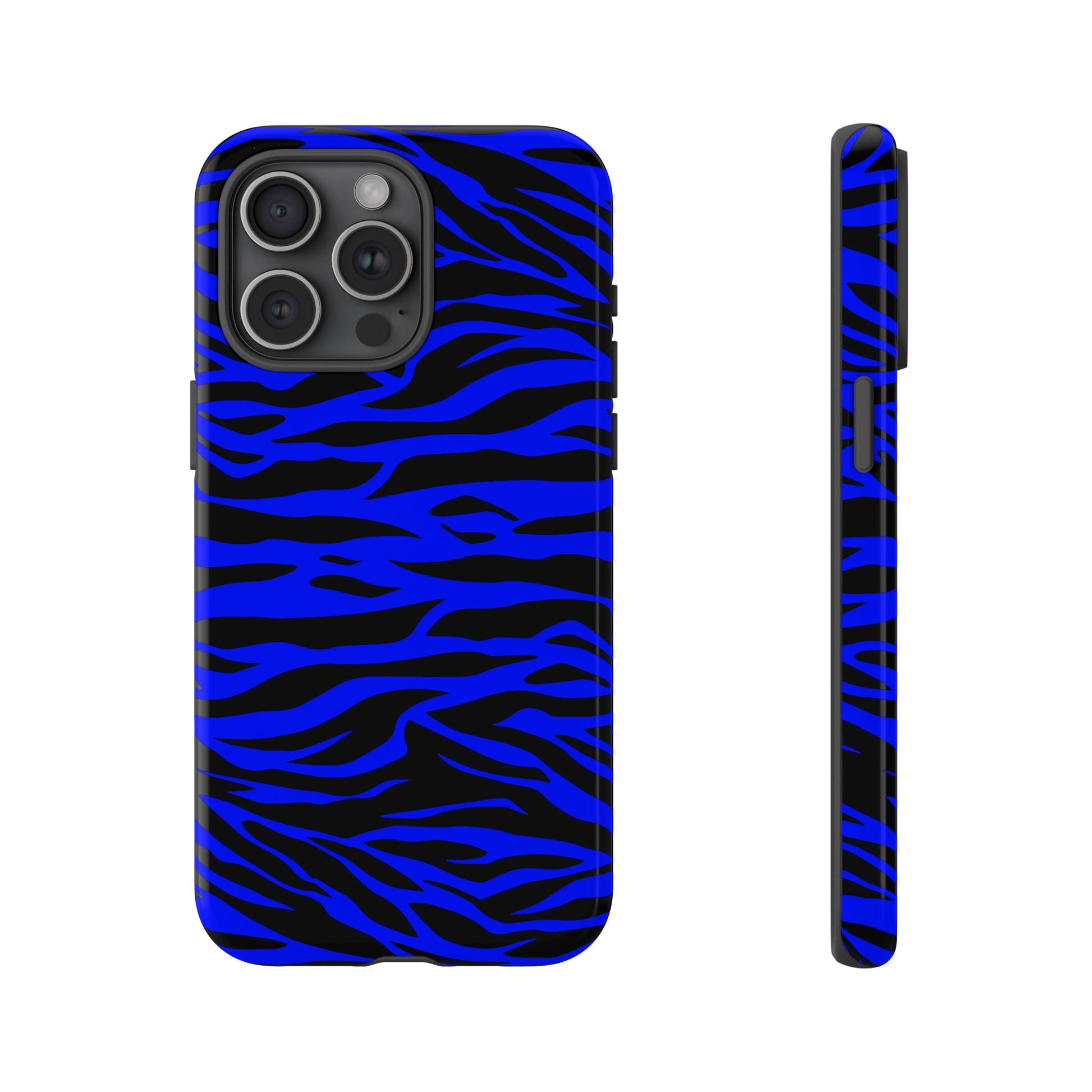 Blue Wild Tiger Print Pattern Tough Phone Case To protect your Phone, Phone Case, JSCHAFFA.com