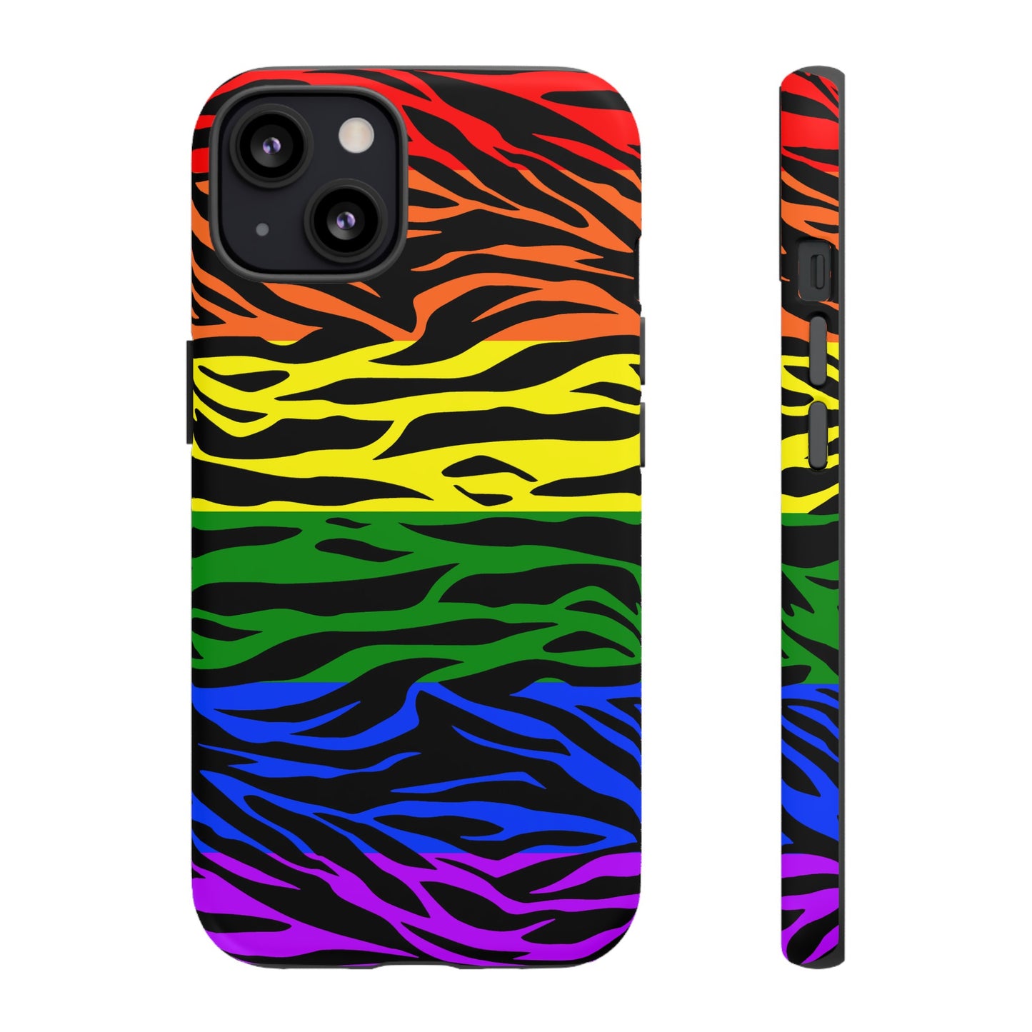 Pride LGBT Rainbow Discrete Tough Phone Case Tiger Print, Phone Case, JSCHAFFA.com