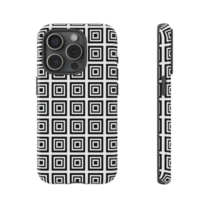 Cute Square Black and With Tough Phone Case, Phone Case, JSCHAFFA.com