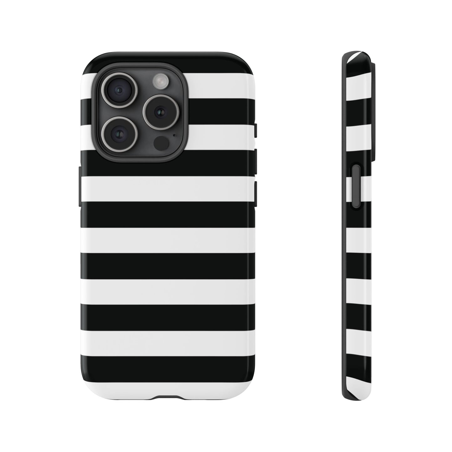 Black and White Stripe Tough Phone Case