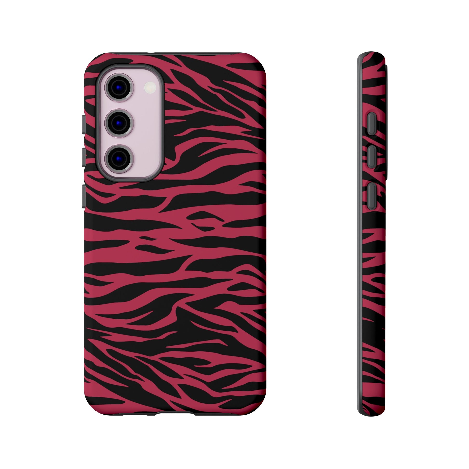 Viva Magenta Cute Wild Tiger Print Pattern Tough Phone Case, Phone Case, JSCHAFFA.com