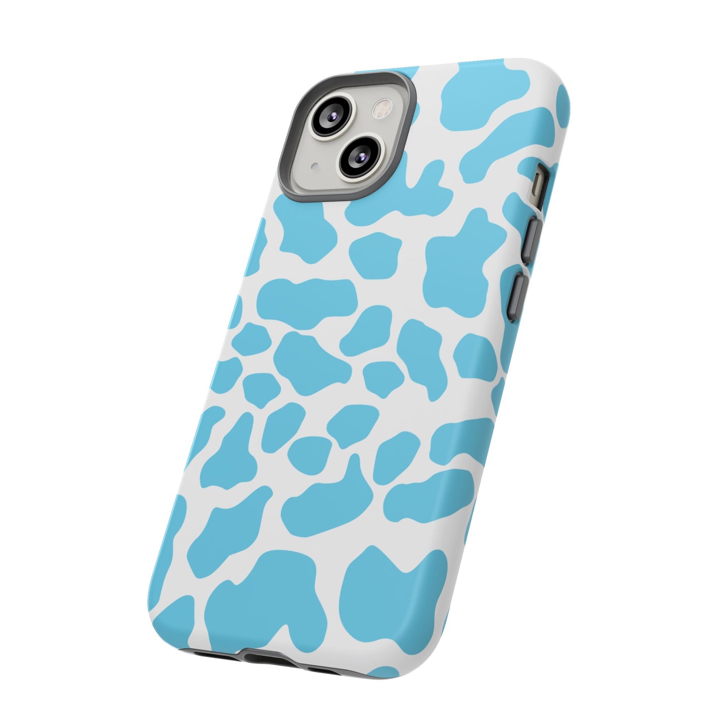 Blue Cow print phone case iPhone Samsung Google, Phone Case, JSCHAFFA.com