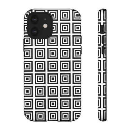 Cute Square Black and With Tough Phone Case, Phone Case, JSCHAFFA.com