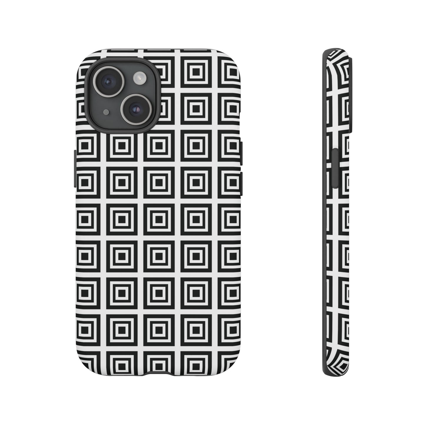 Cute Square Black and With Tough Phone Case, Phone Case, JSCHAFFA.com