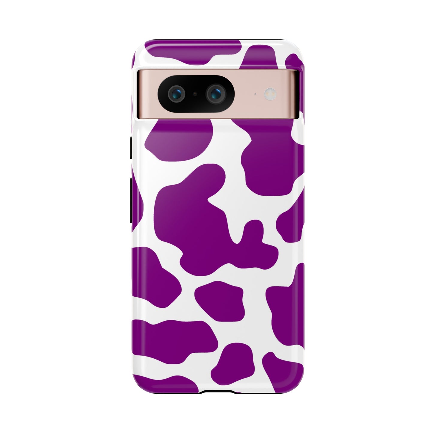 Purple Cow print phone Case iPhone Samsung Google, Phone Case, JSCHAFFA.com