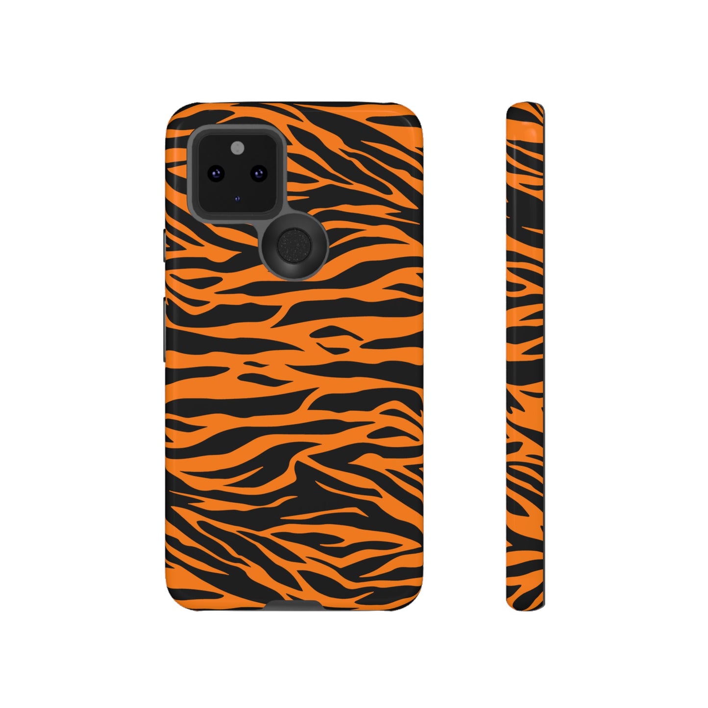 Orange Cute Wild Tiger Print Pattern Tough Phone Case., Phone Case, JSCHAFFA.com