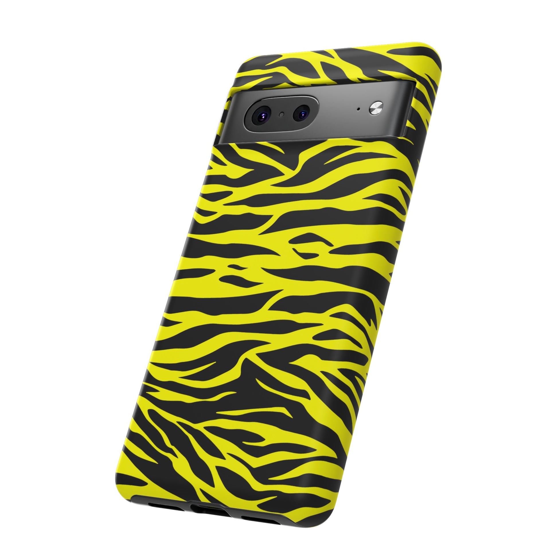 Yellow Cute Wild Tiger Print Pattern Tough Phone Case, Phone Case, JSCHAFFA.com