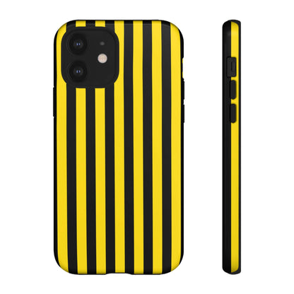 Yellow & Black Stripe Tough Case Phone Case for iPhone, Samsung, Google Mobile phones