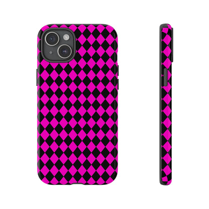 Pink Black Dimond Tough phone Case Cover | iPhone | Google | Samsung, Phone Case, JSCHAFFA.com