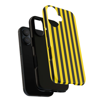 Yellow & Black Stripe Tough Case Phone Case for iPhone, Samsung, Google Mobile phones