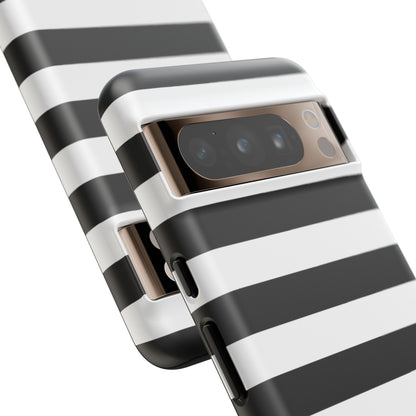 Black and White Stripe Tough Phone Case, Phone Case, JSCHAFFA.com